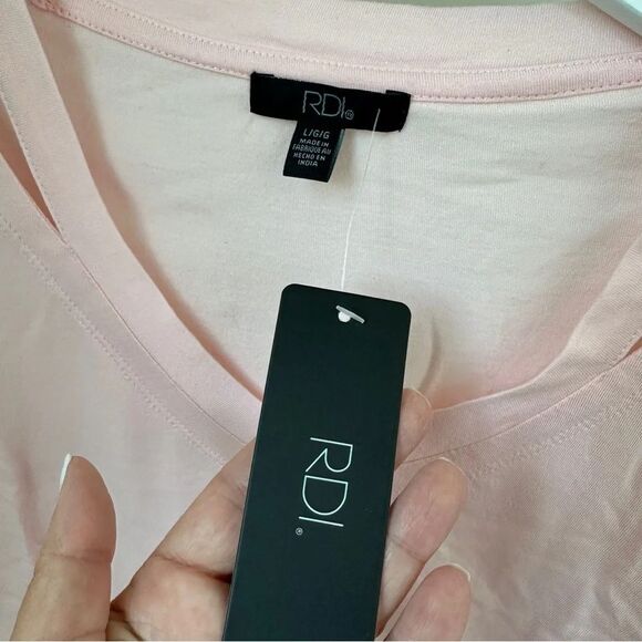 RDI Pink Scoop Neck Short Sleeve Tee Size Large - Picture 6 of 8